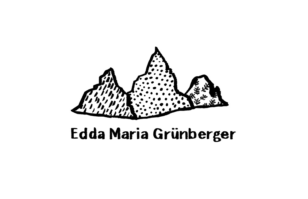 Visitenkarte Edda Grünberger | Illustration und Lettern Silke Müller