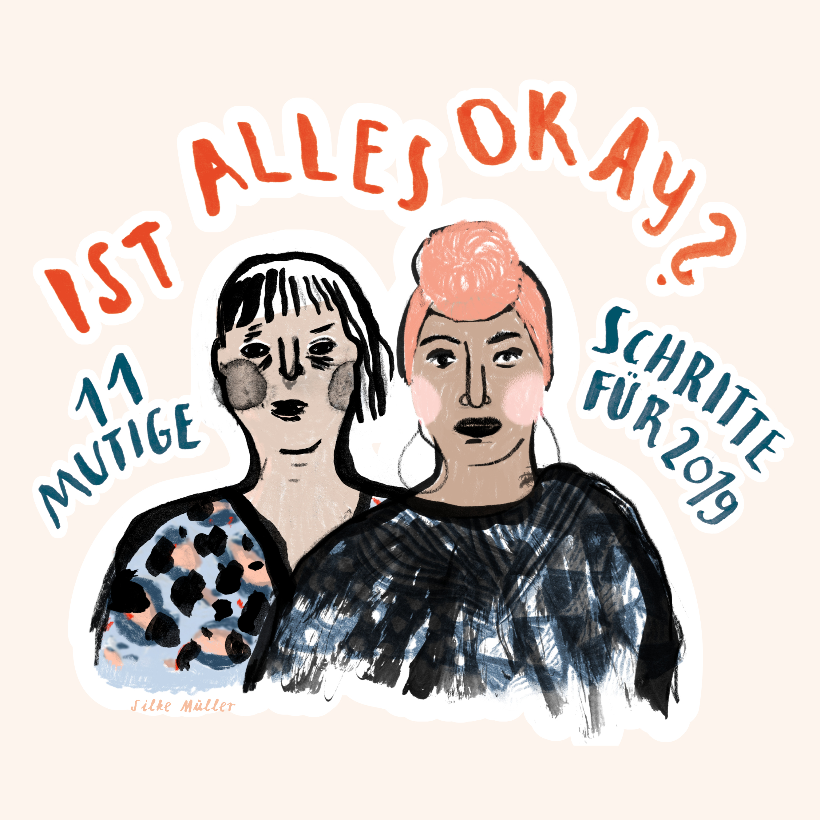 Alles Okay? - Kalender zur Zivilcourage 2019, Comic· Illustration © Silke Müller, Linz