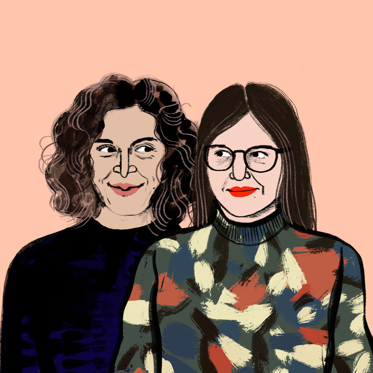 Portrait von Ranya Schauenstein und Dora Wojna | Illustration: ©Silke Müller