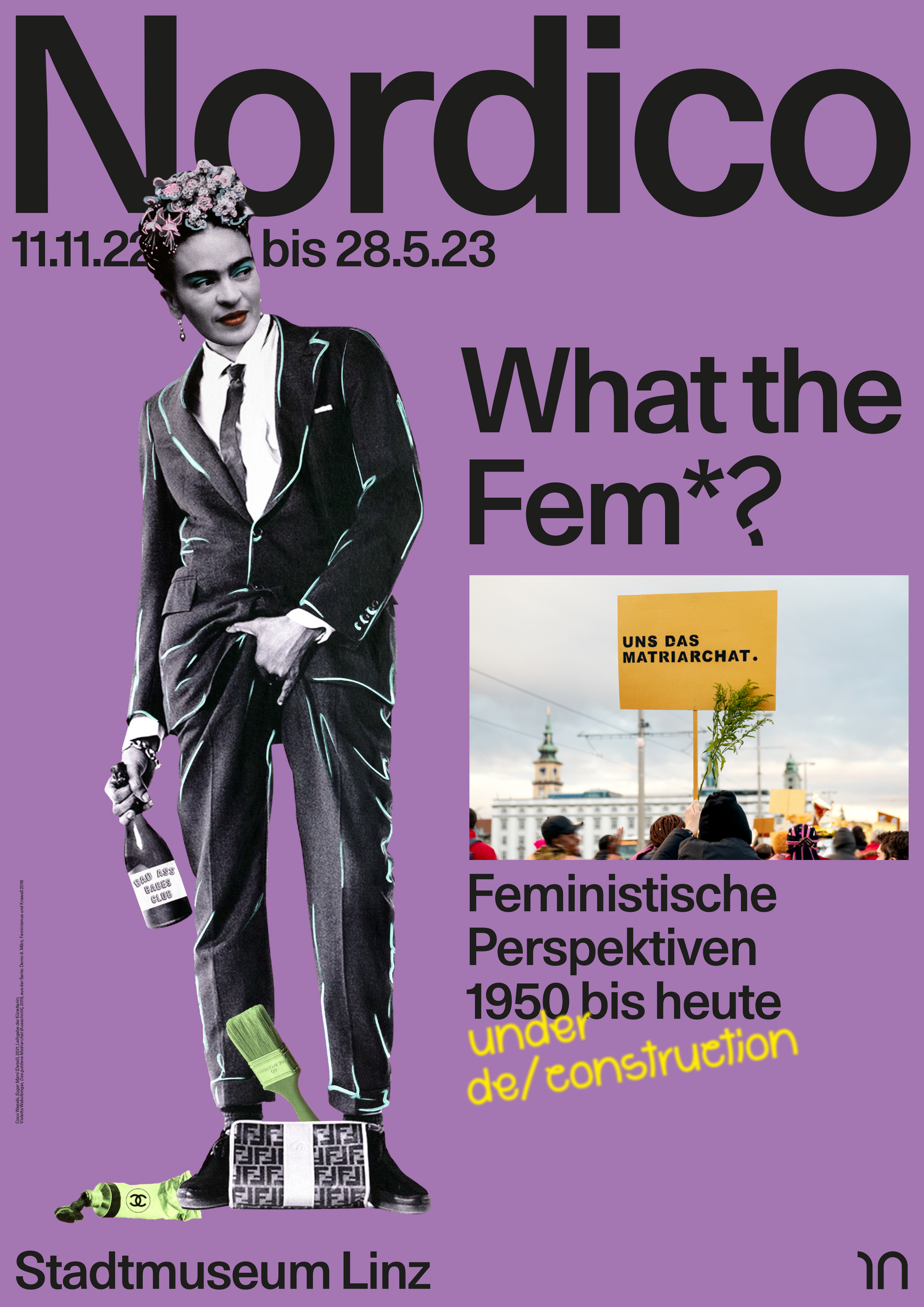 Plakat, What the Fem*?, 2022 Gestaltung: Agnes Serglhuber